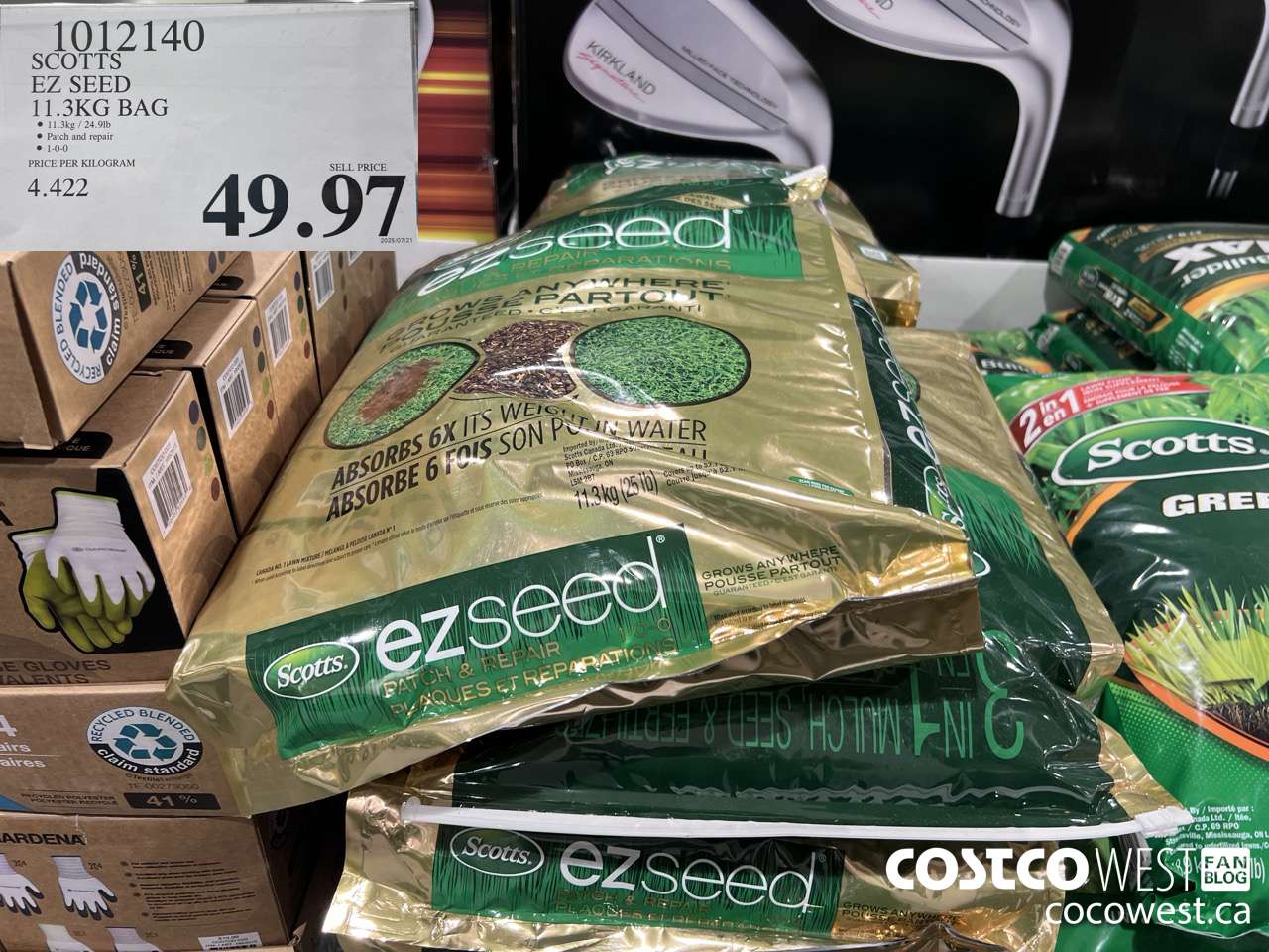1012140 SCOTTS EZ SEED 11.3KG BAG $49.97
