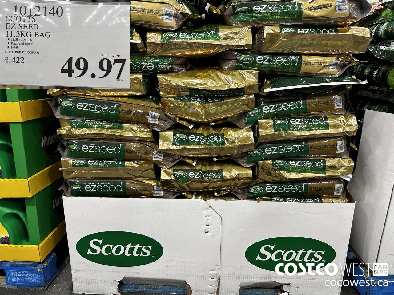 1012140 SCOTTS EZ SEED 11.3KG BAG $49.97