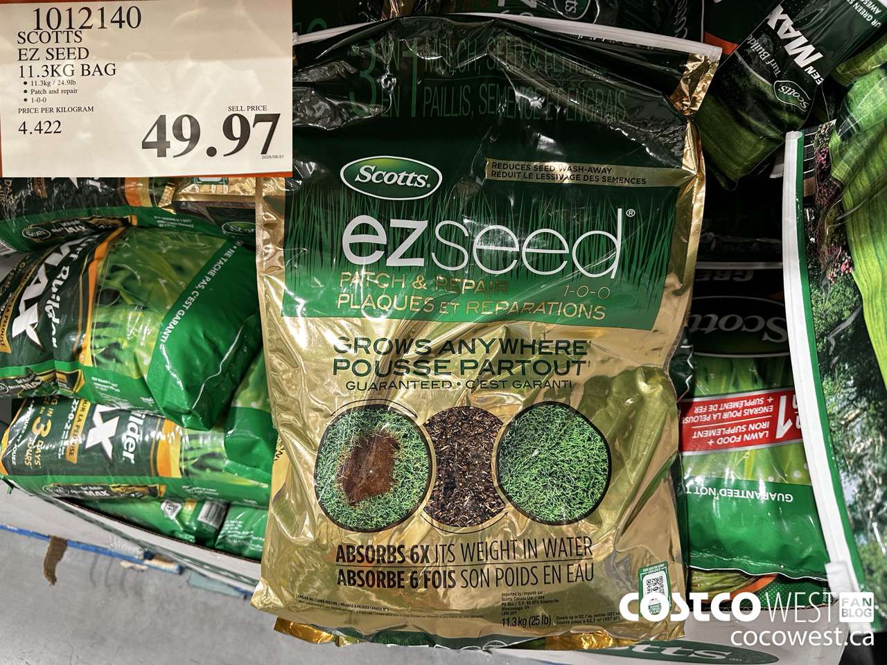 1012140 SCOTTS EZ SEED 11.3KG BAG $49.97