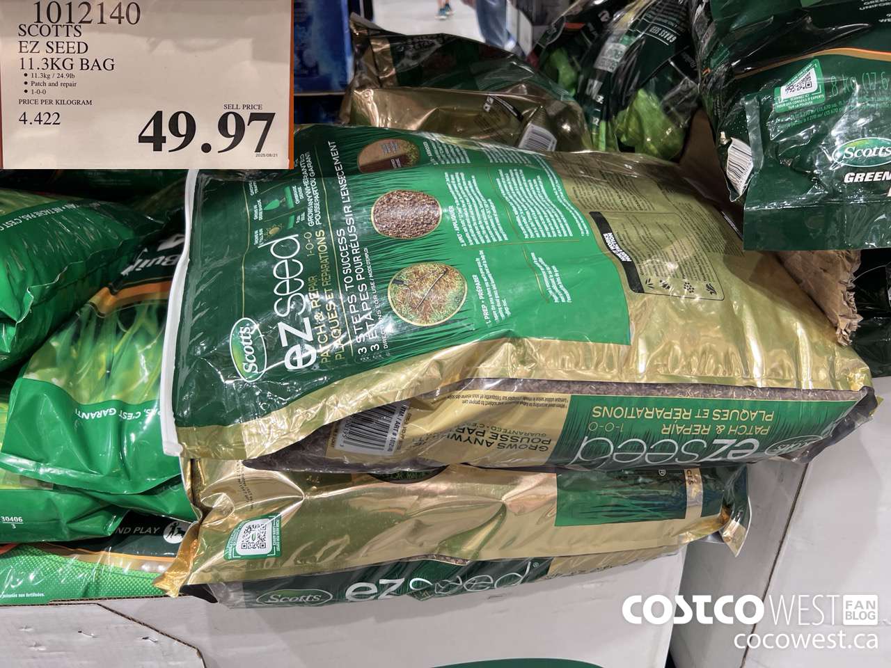 1012140 SCOTTS EZ SEED 11.3KG BAG $49.97