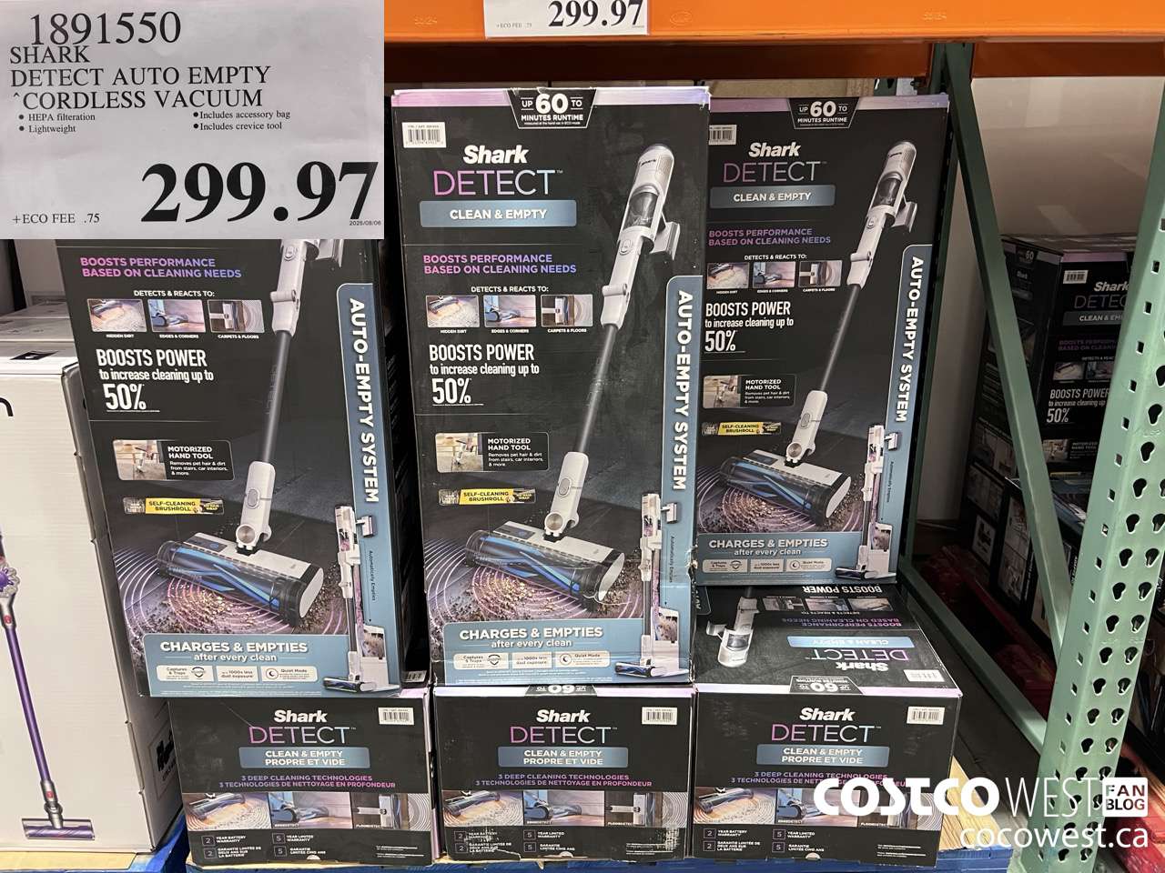 1891550 SHARK DETECT PRO AUTO EMPTY STICK VACUUM $299.97