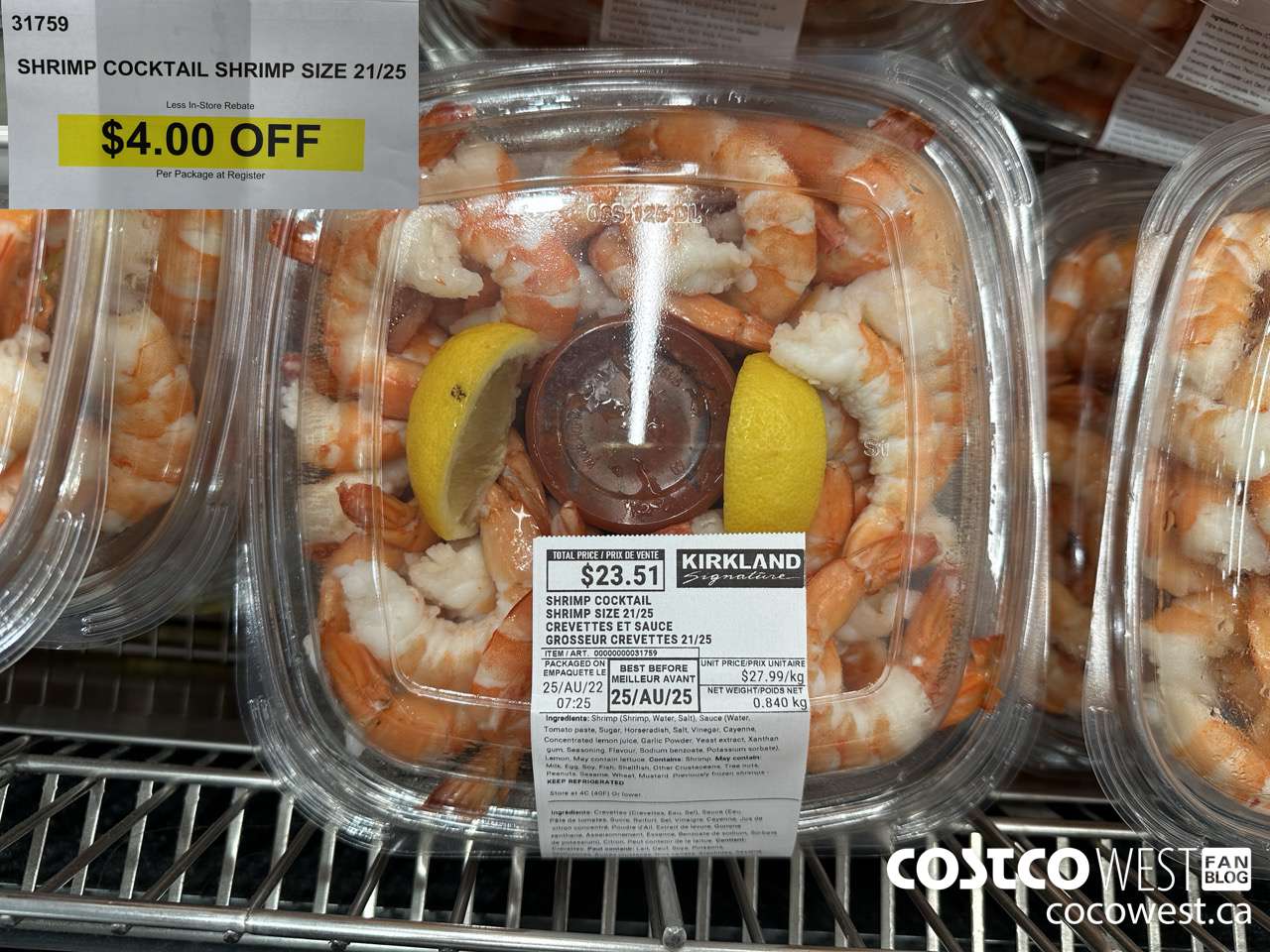 31759 SHRIMP COCKTAIL ($4.00 INSTANT SAVINGS)