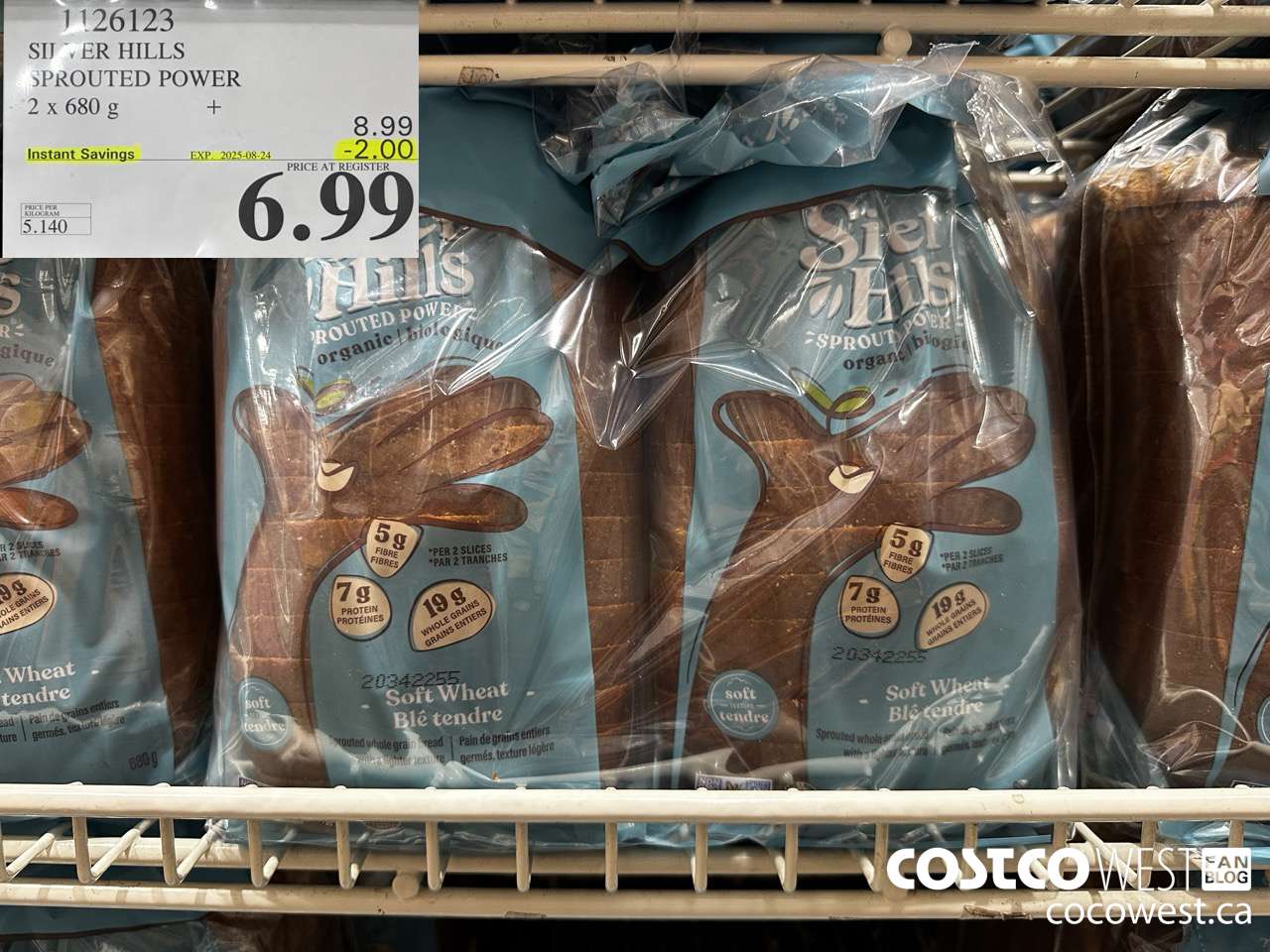 1126123 SILVER HILLS ORGANIC SPROUTED POWER 2 x 680g ($2.00 INSTANT SAVINGS EXPIRES ON 2025-08-24) $6.99