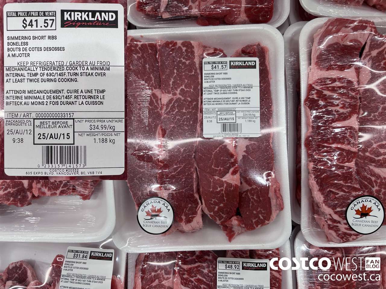 33157 SIMMERING SHORT RIBS BONELESS $34.99