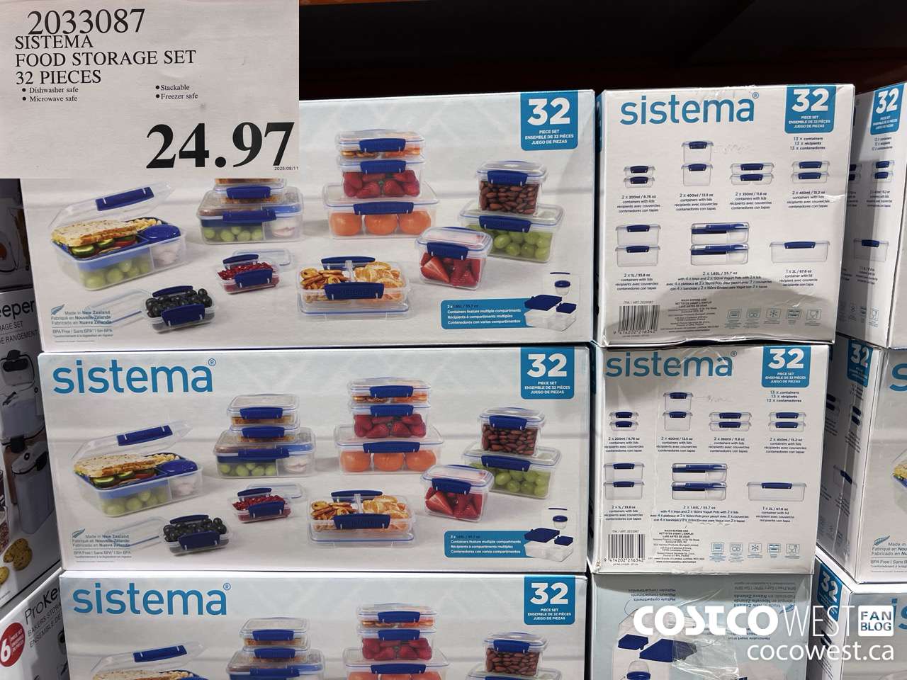 2033087 SISTEMA FOOD STORAGE SET 32 PIECES $24.97
