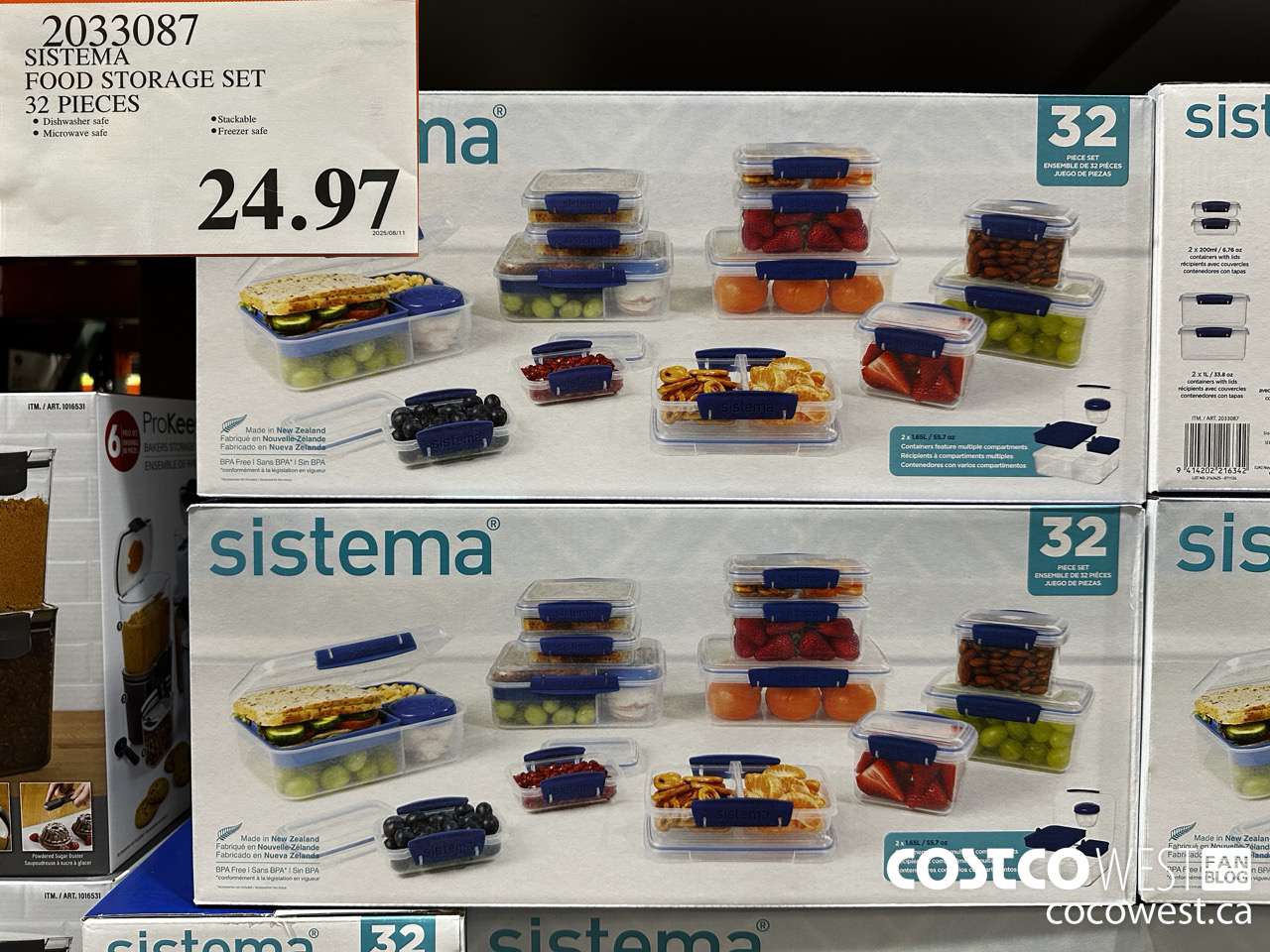 2033087 SISTEMA FOOD STORAGE SET 32 PIECES $24.97