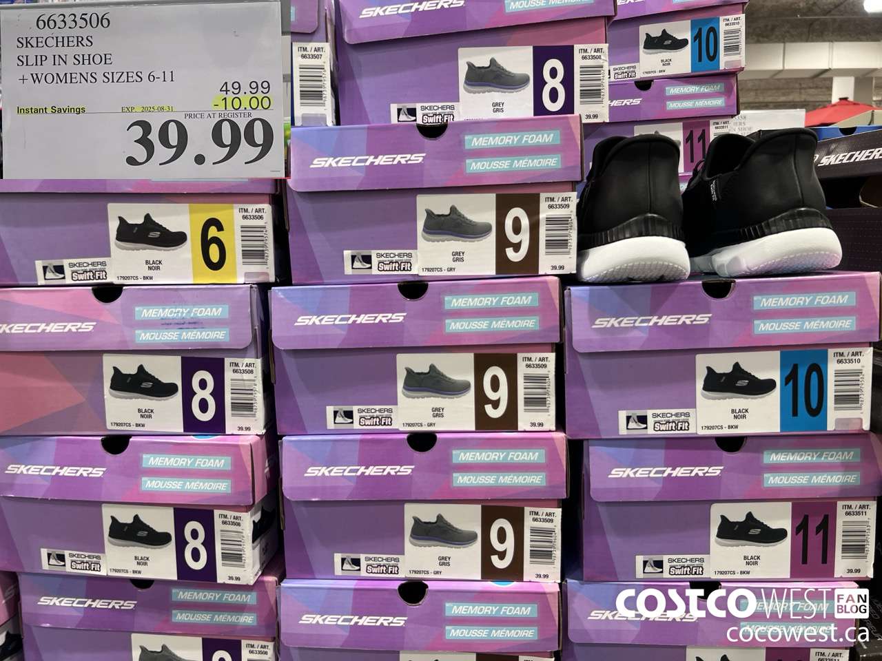 6633506 SKECHERS SLIP IN SHOE WOMENS SIZES 6-11 ($10.00 INSTANT SAVINGS EXPIRES ON 2025-08-31) $39.99