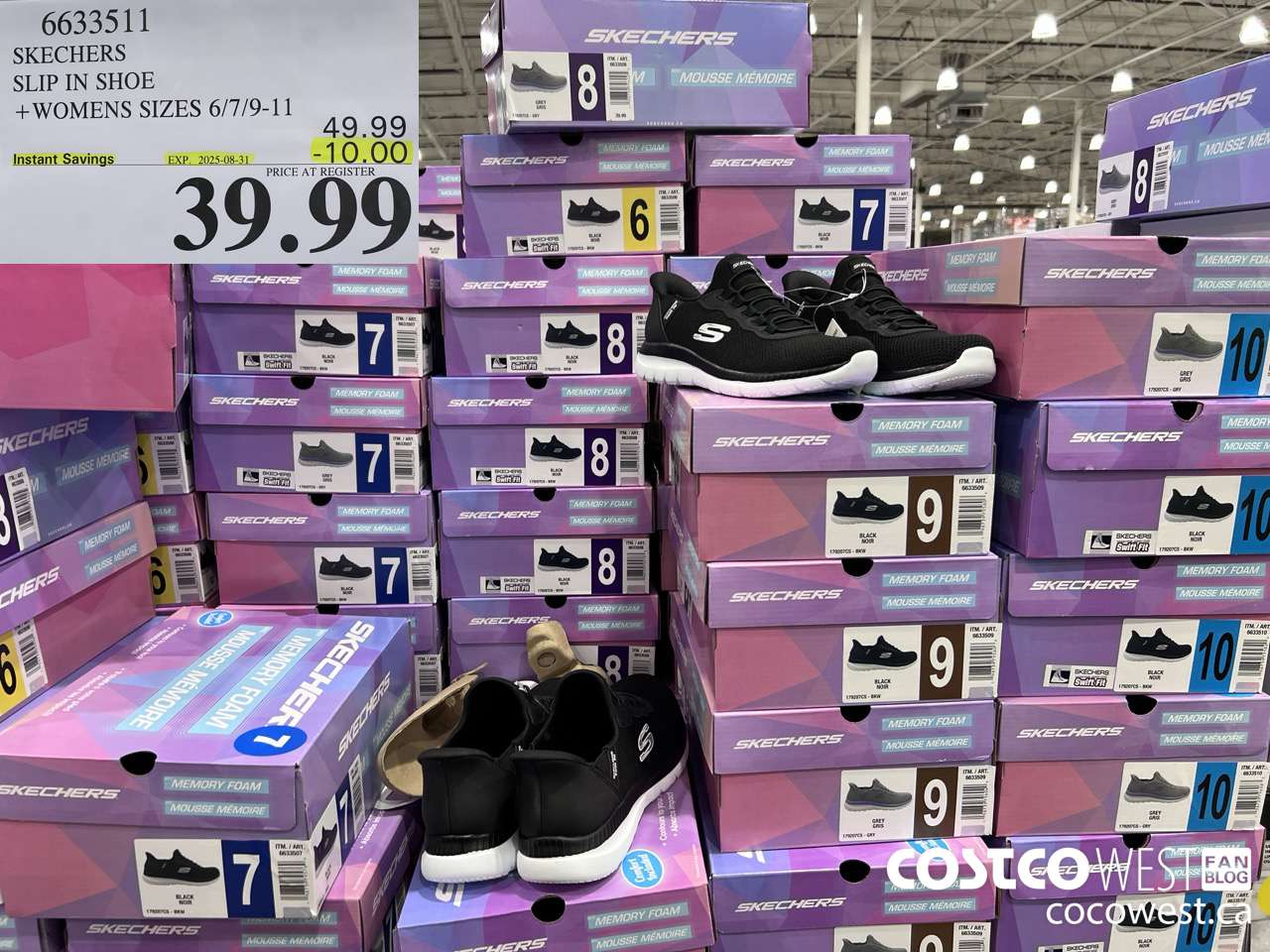 6633511 SKECHERS SLIP IN SHOE WOMENS SIZES 6/7/9-11 ($10.00 INSTANT SAVINGS EXPIRES ON 2025-08-31) $39.99