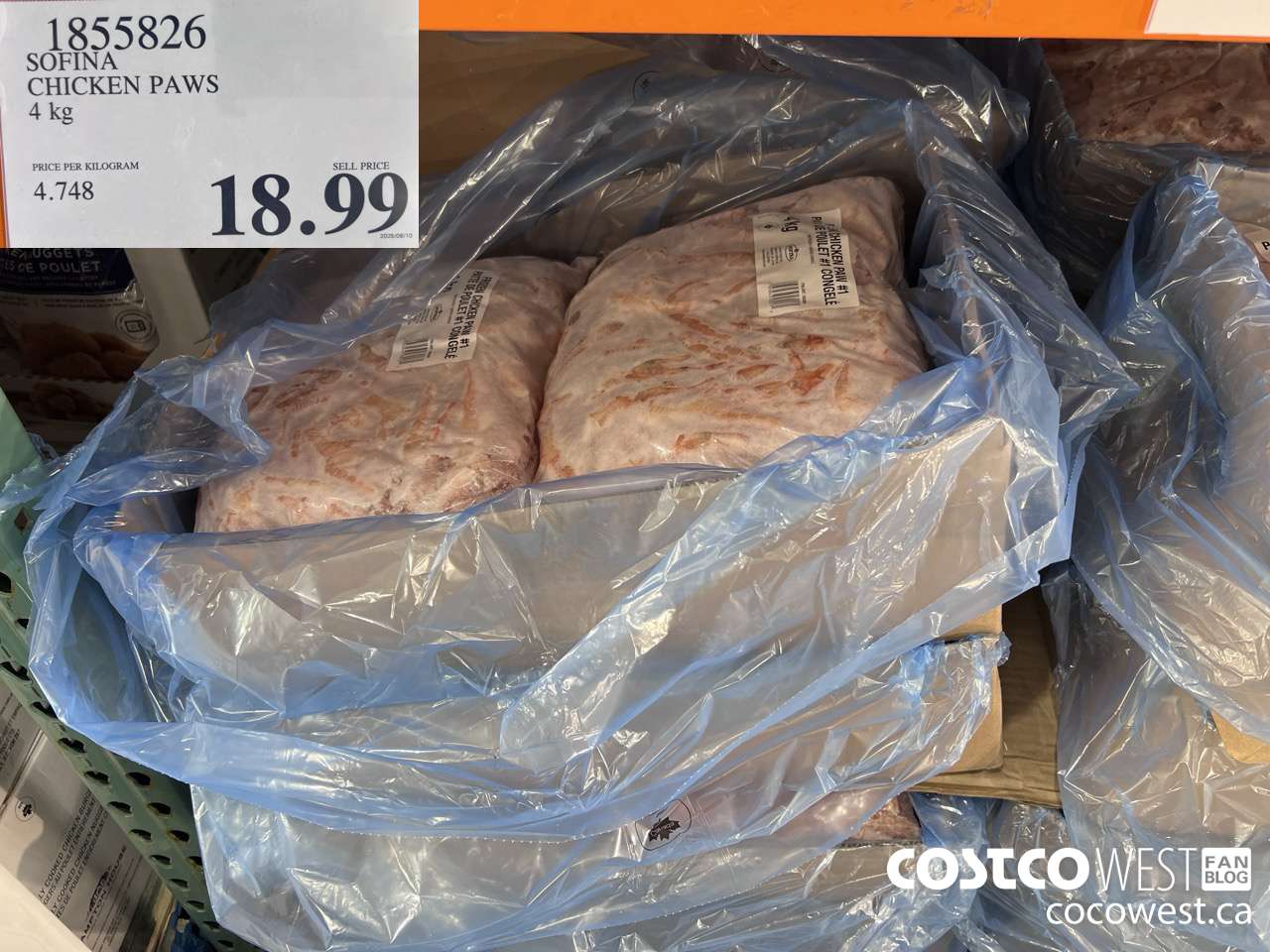 1855826 SOFINA CHICKEN PAWS 4 kg $18.99