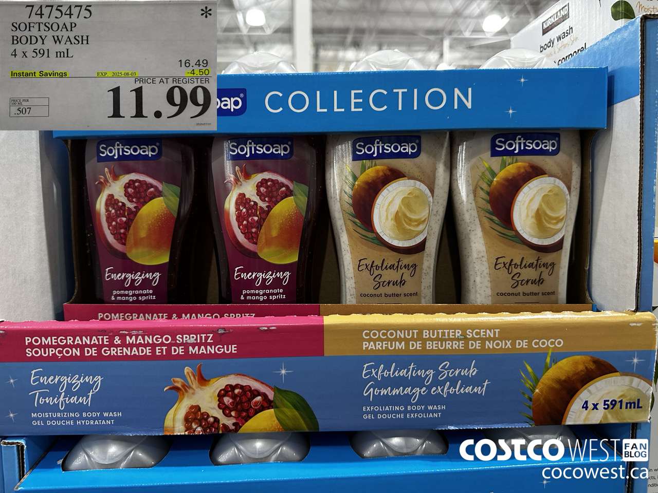 7475475 SOFTSOAP BODY WASH 4 x 591 mL ($4.00 INSTANT SAVINGS EXPIRES ON 2025-08-03) $11.99