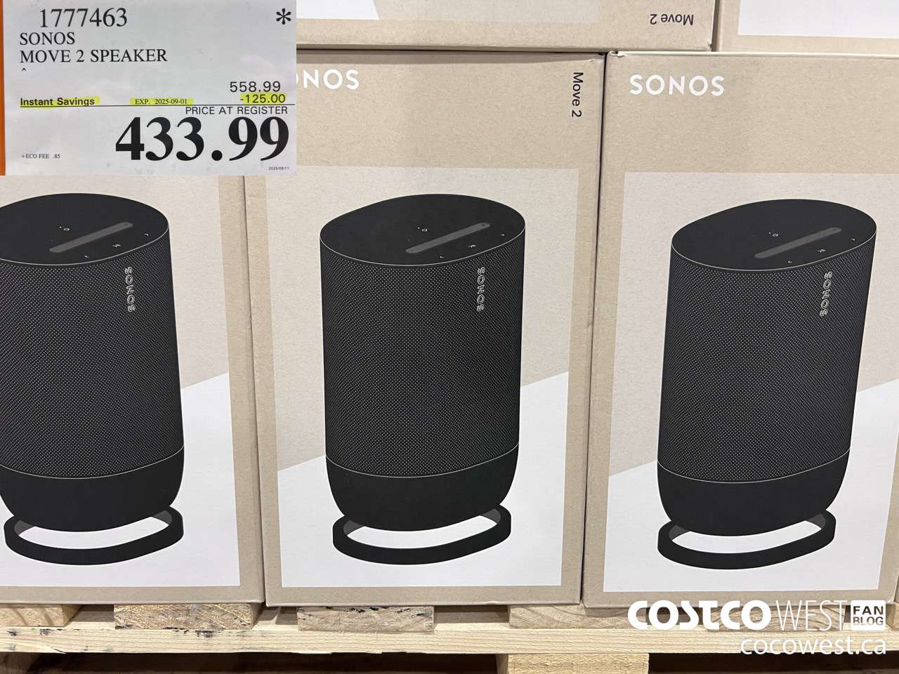 1777463 SONOS MOVE 2 SPEAKER ($125.00 INSTANT SAVINGS EXPIRES ON 2025-09-01) $433.99