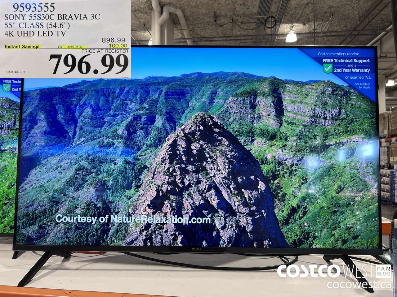 9593555 SONY 55S30C BRAVIA 3C 55