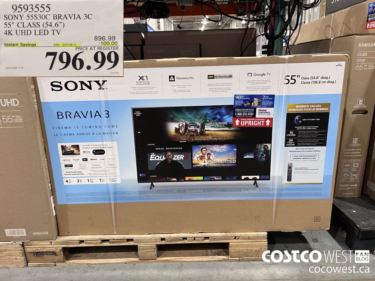 9593555 SONY 55S30C BRAVIA 3C 55