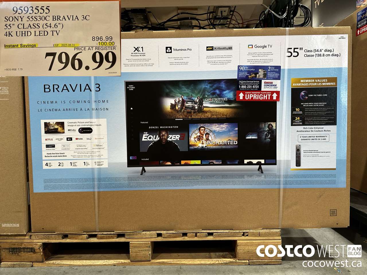 9593555 SONY 55S30C BRAVIA 3C 55