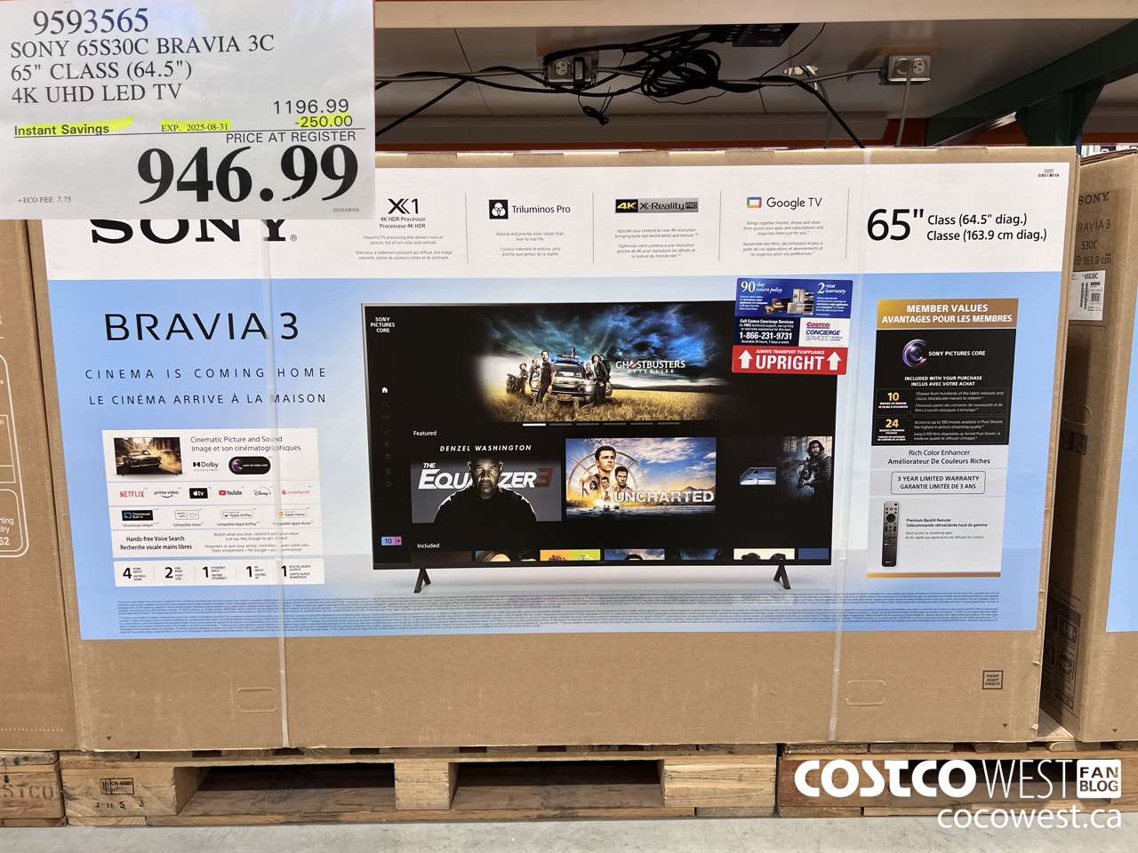 9593565 SONY 65S30C BRAVIA 3C 65