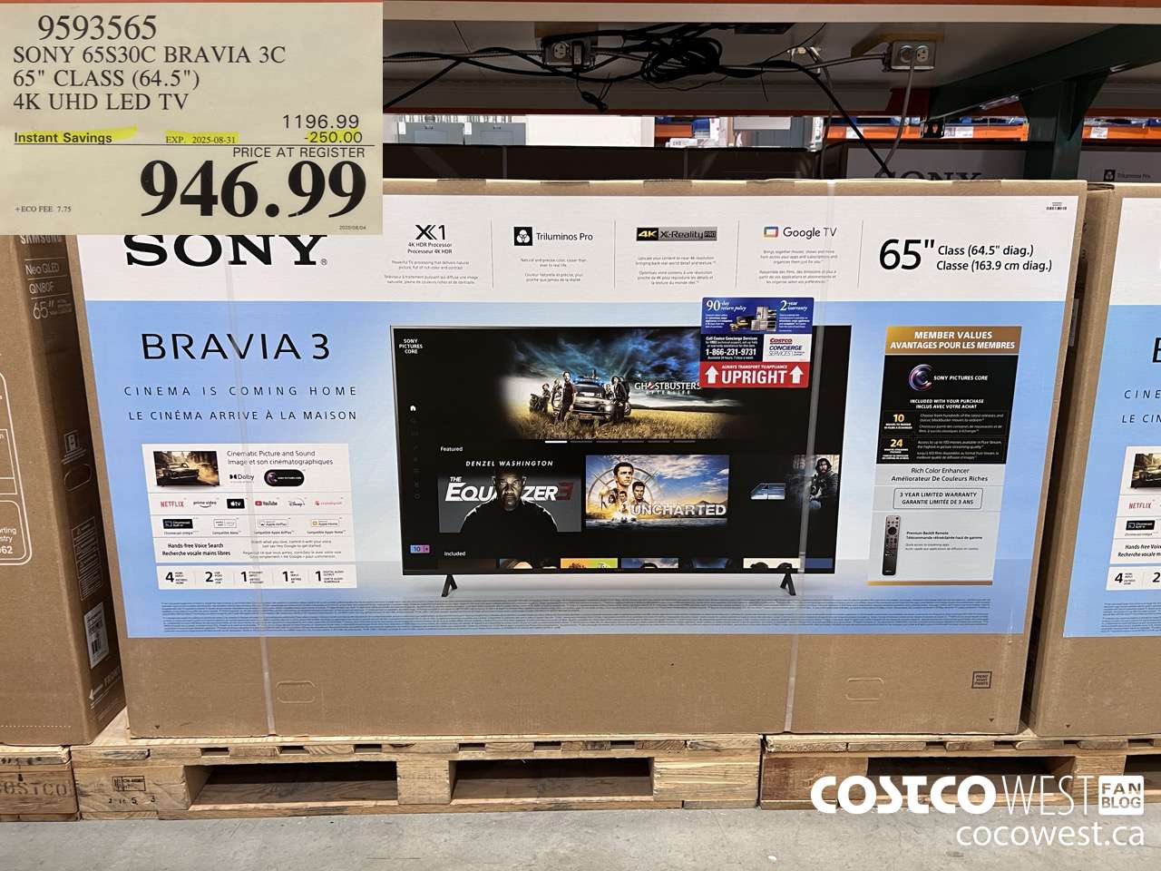 9593565 SONY 65S30C BRAVIA 3C 65