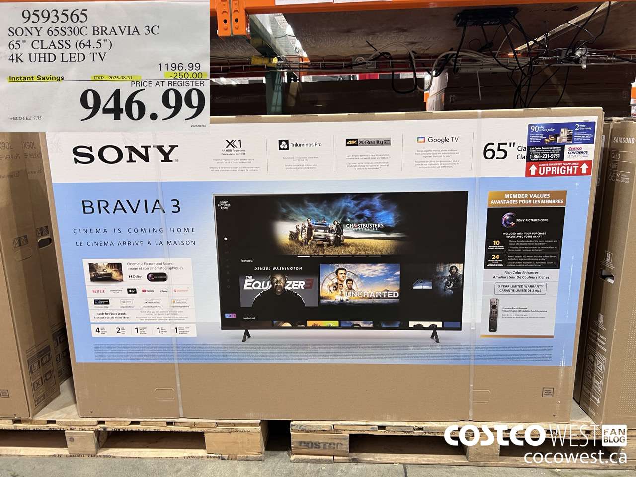 9593565 SONY 65S30C BRAVIA 3C 65