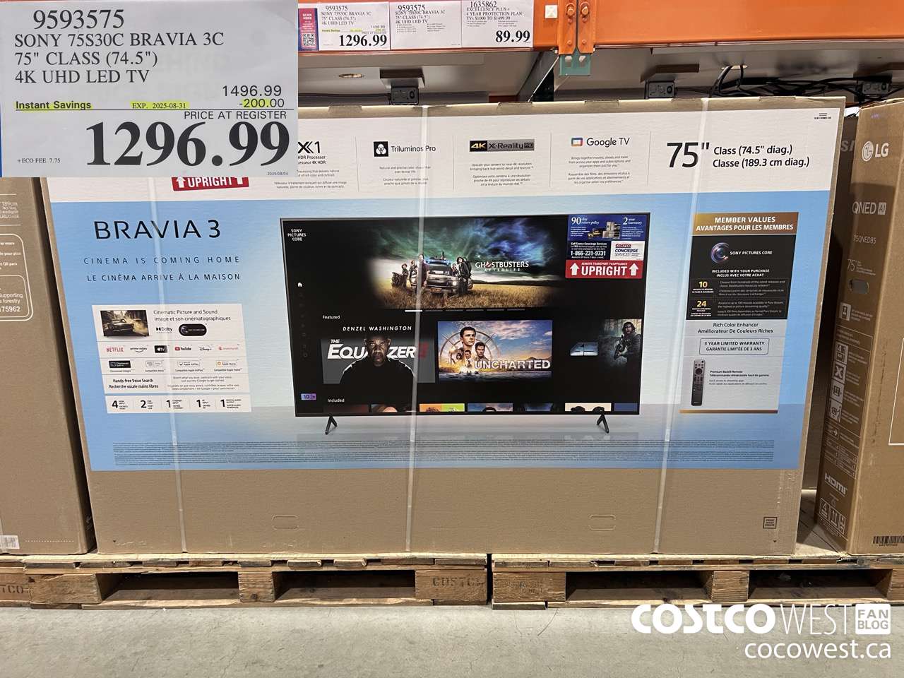 9593575 SONY 75S30C BRAVIA 3C 75