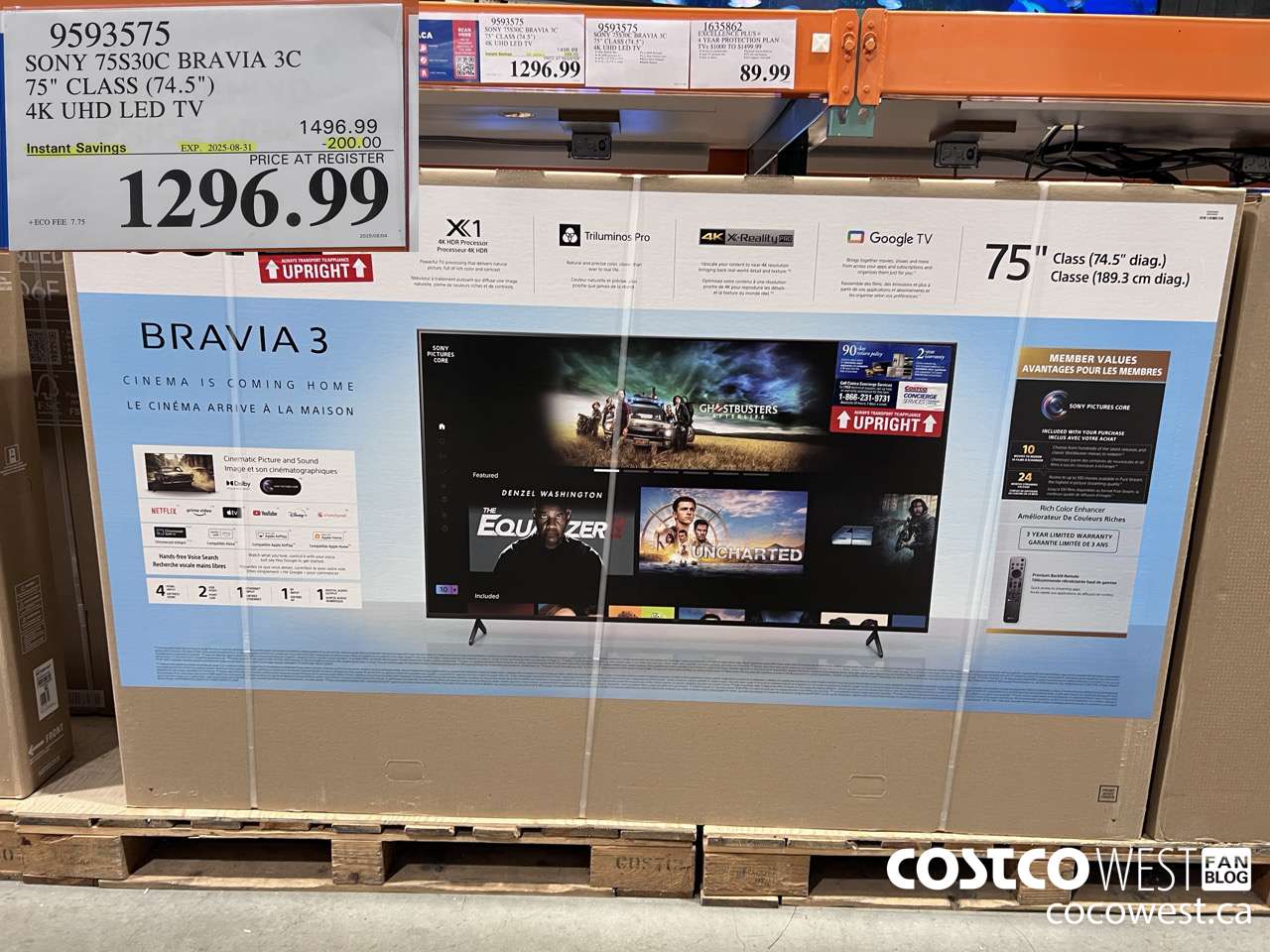 9593575 SONY 75S30C BRAVIA 3C 75