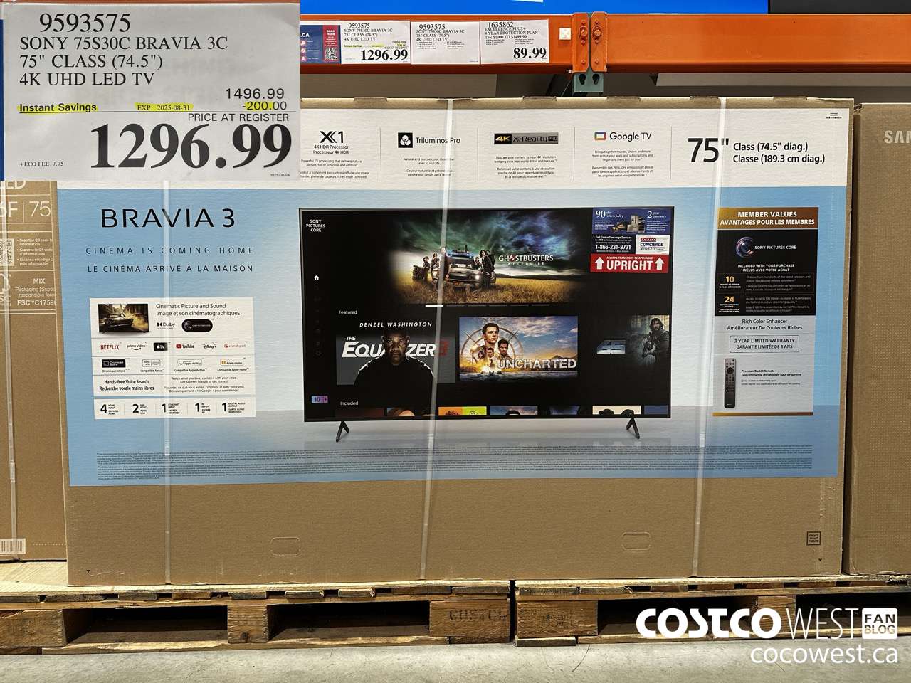 9593575 SONY 75S30C BRAVIA 3C 75