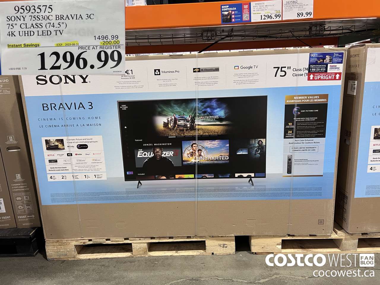 9593575 SONY 75S30C BRAVIA 3C 75