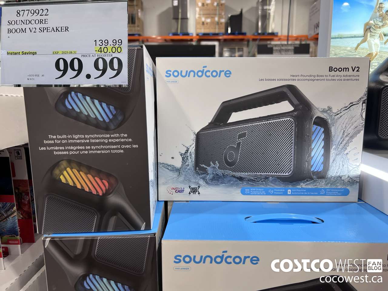 8779922 SOUNDCORE BOOM V2 SPEAKER ($40.00 INSTANT SAVINGS EXPIRES ON 2025-08-31) $99.99