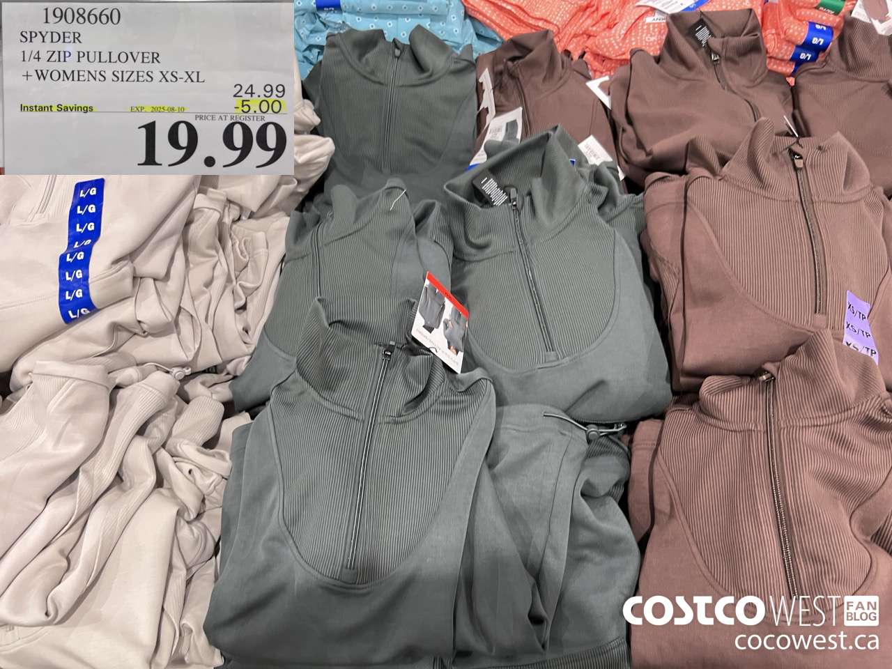 1908660 SPYDER 1/4 ZIP PULLOVER WOMENS SIZES XS-XL ($5.00 INSTANT SAVINGS EXPIRES ON 2025-08-10) $19.99