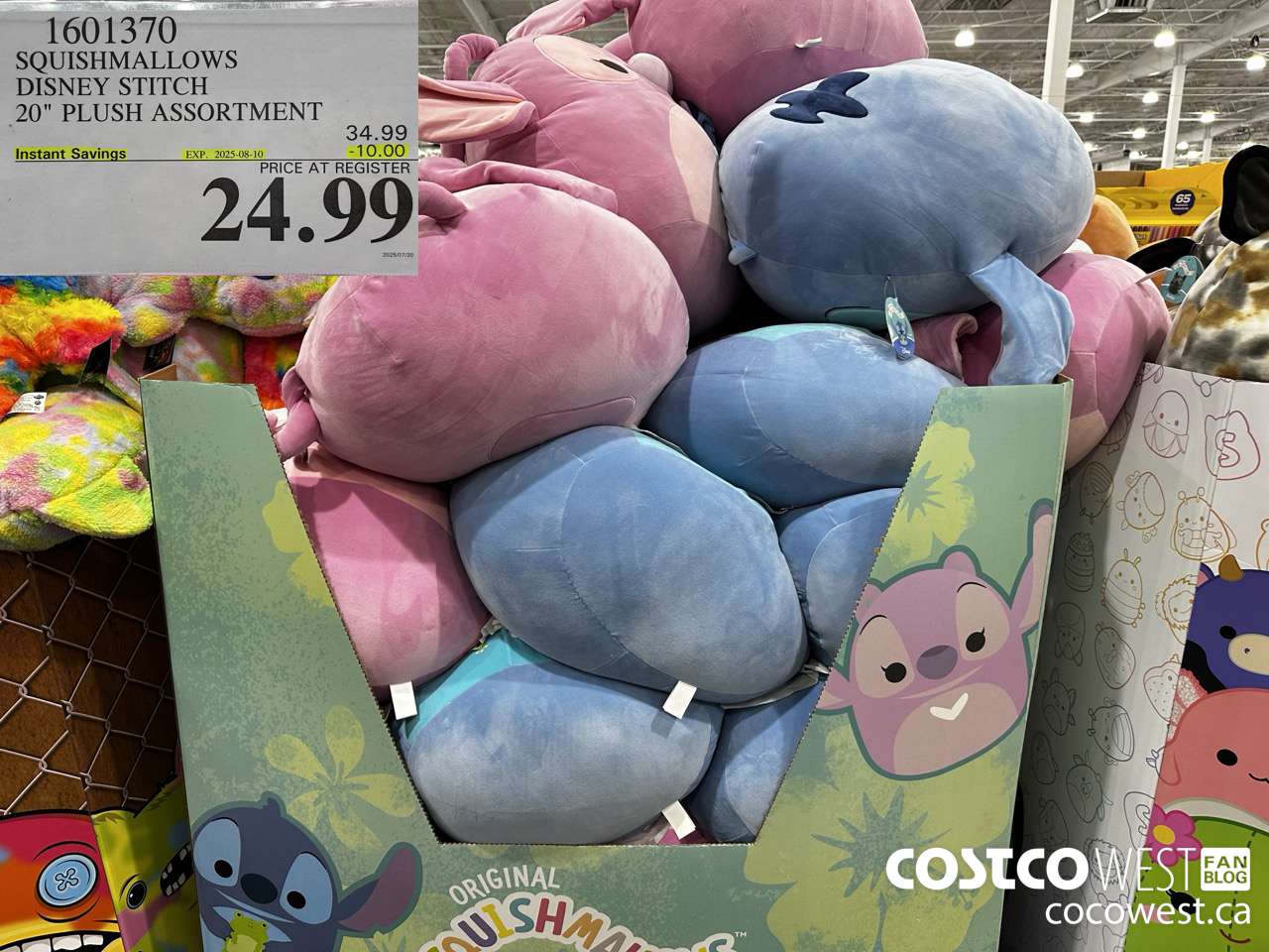1601370 SQUISHMALLOWS DISNEY STITCH 20inch PLUSH  ($10.00 INSTANT SAVINGS EXPIRES ON 2025-08-10) $24.99