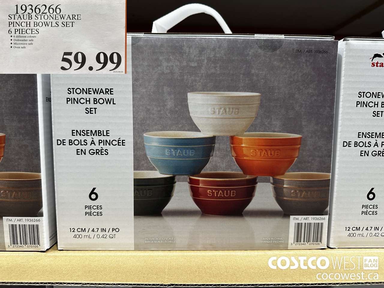 1936266 STAUB STONEWARE PINCH BOWLS SET 6 PIECES $59.99