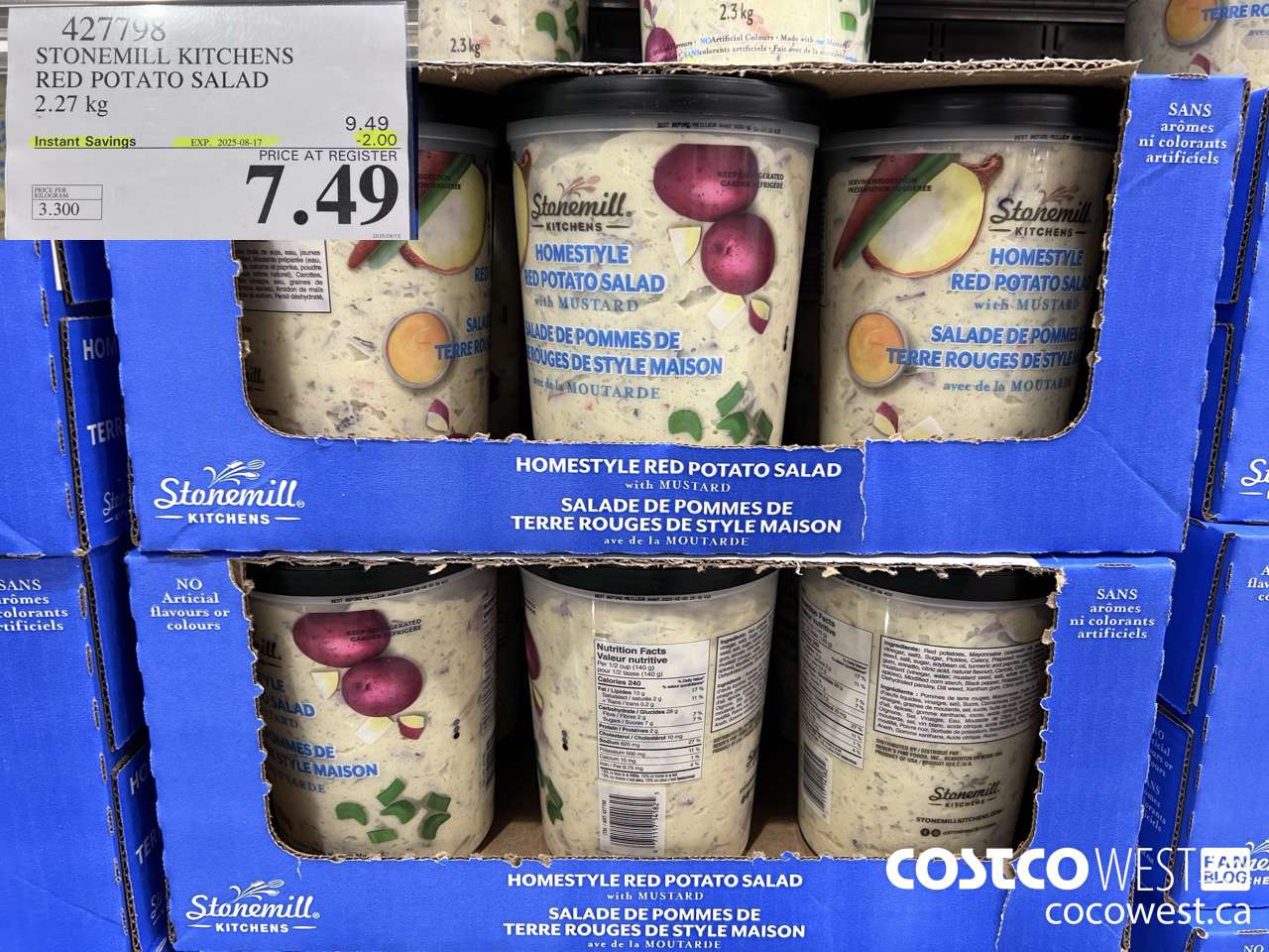 427798 STONEMILL KITCHENS RED POTATO SALAD 2.27 kg ($2.00 INSTANT SAVINGS EXPIRES ON 2025-08-17) $7.49