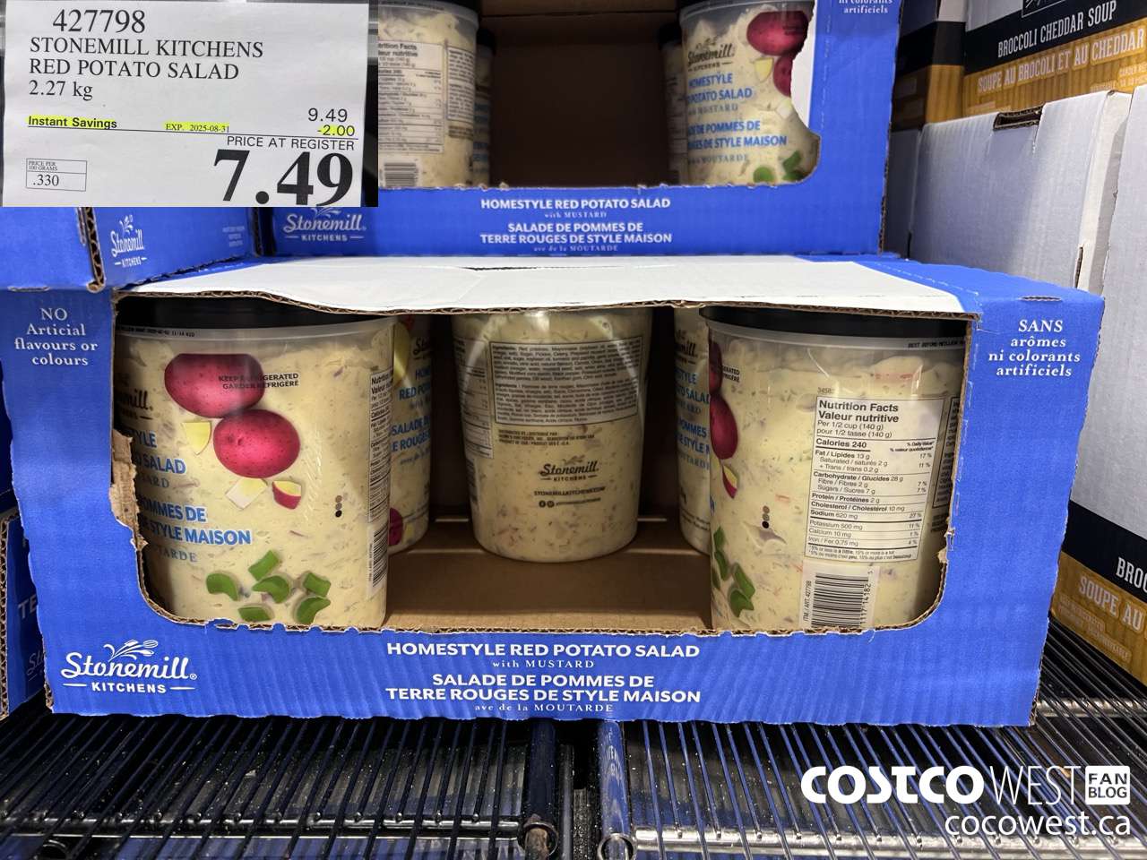 427798 STONEMILL KITCHENS RED POTATO SALAD 2.27 kg ($2.00 INSTANT SAVINGS EXPIRES ON 2025-08-31) $7.49