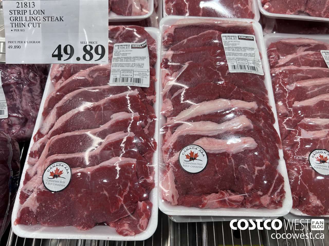 21813 STRIP LOIN GRILLING STEAK THIN CUT $49.89