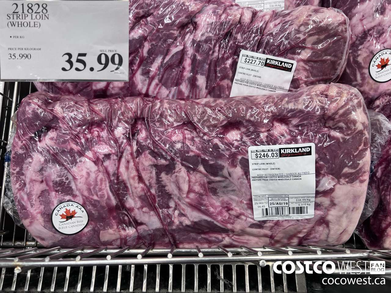 21828 STRIP LOIN (WHOLE) $35.99