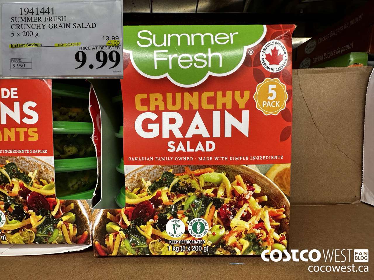 1941441 SUMMER FRESH CRUNCHY GRAIN SALAD 5 X 200G ($4.00 INSTANT SAVINGS EXPIRES ON 2025-08-24) $9.99