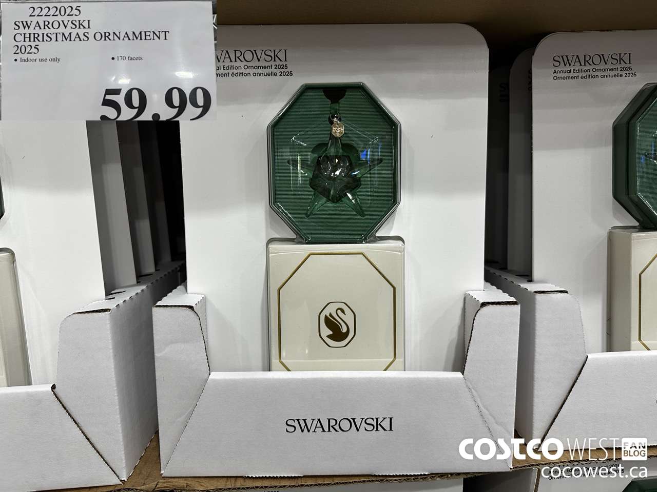 2222025 SWAROVSKI CHRISTMAS ORNAMENT 2025 $59.99