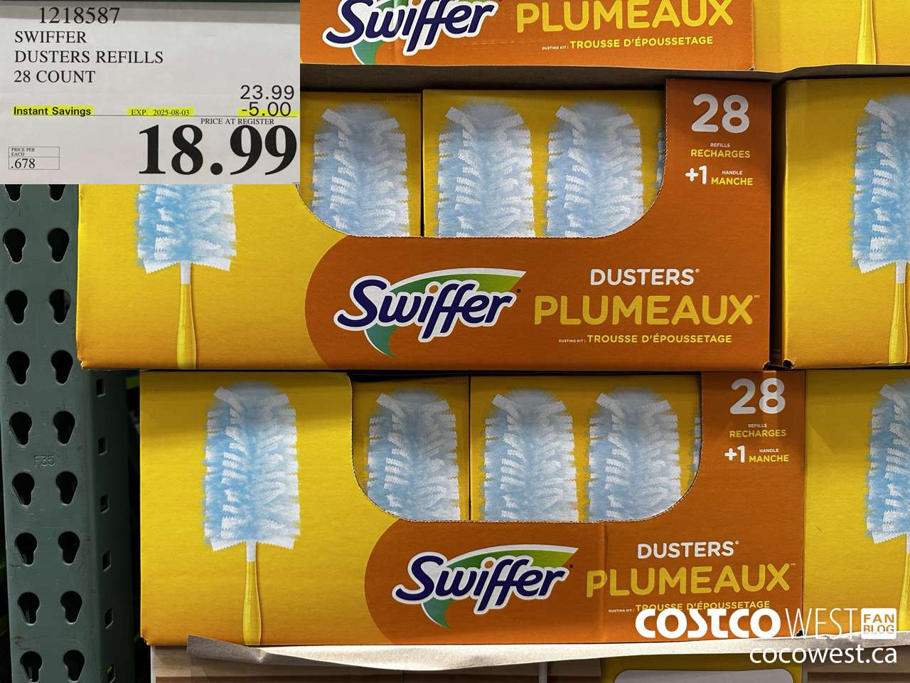 1218587 SWIFFER DUSTERS REFILLS 28 COUNT ($5.00 INSTANT SAVINGS EXPIRES ON 2025-08-03) $18.99