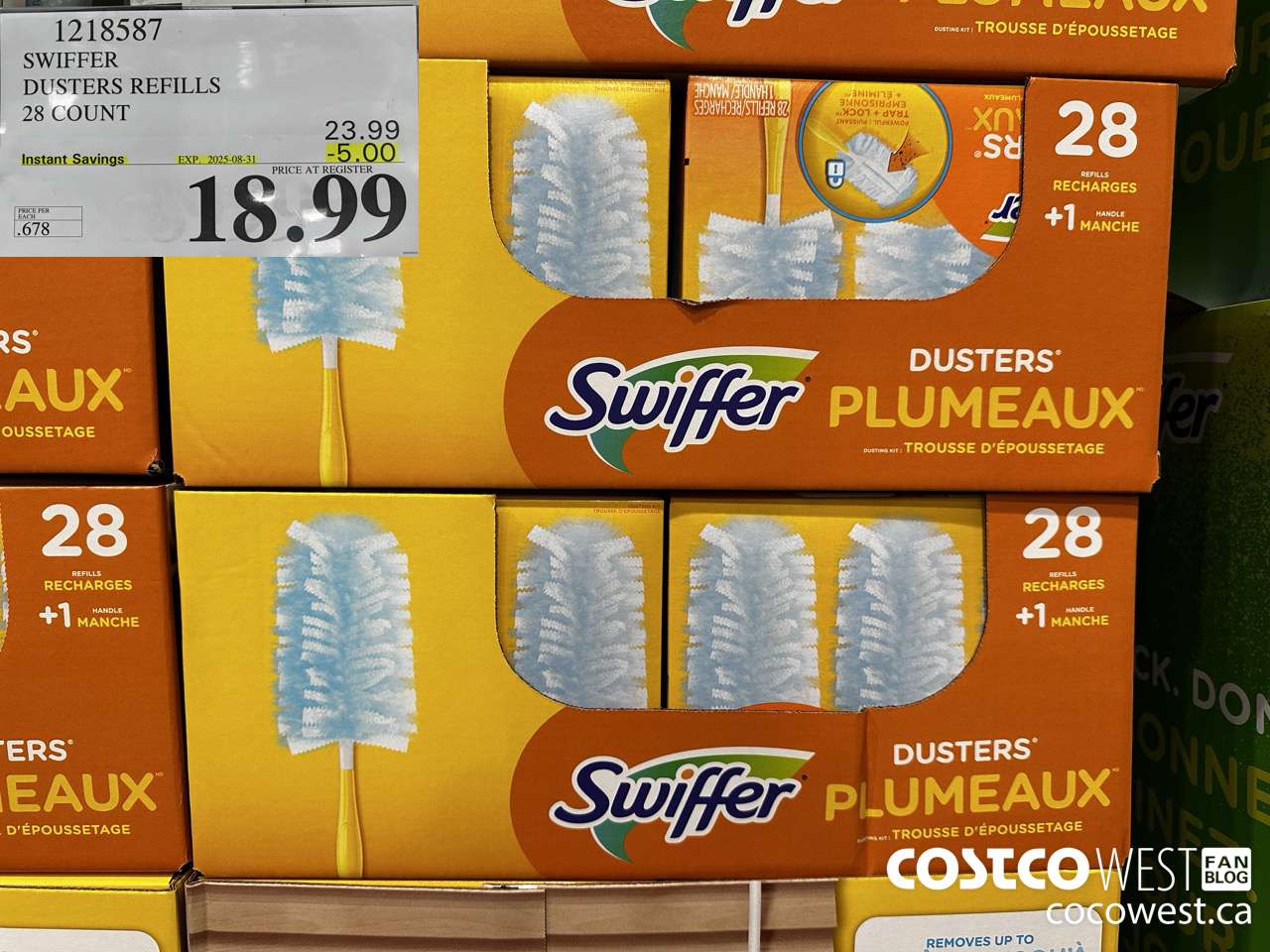 1218587 SWIFFER DUSTERS REFILLS 28 COUNT ($5.00 INSTANT SAVINGS EXPIRES ON 2025-08-31) $18.99