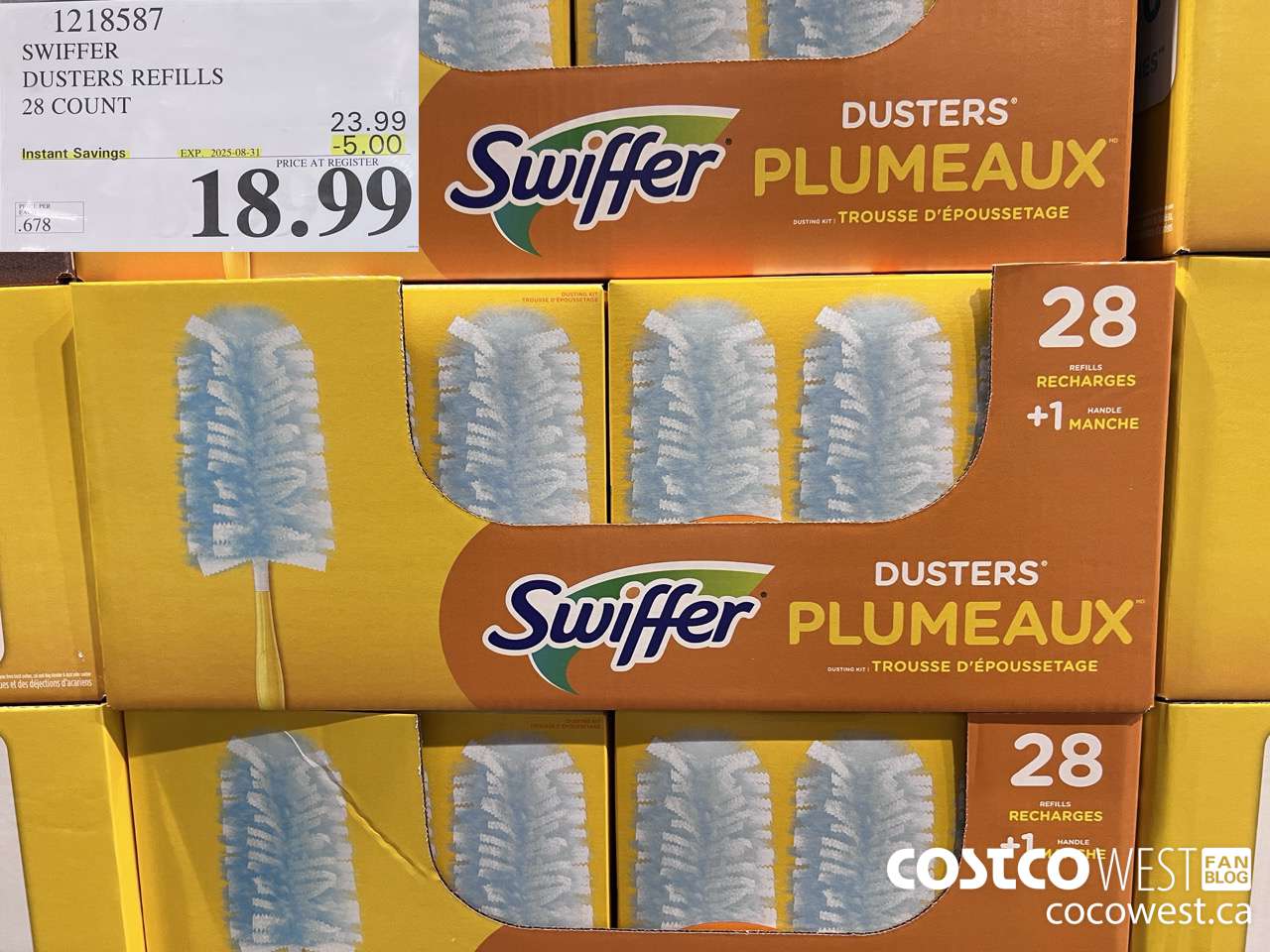 1218587 SWIFFER DUSTERS REFILLS 28 COUNT ($5.00 INSTANT SAVINGS EXPIRES ON 2025-08-31) $18.99
