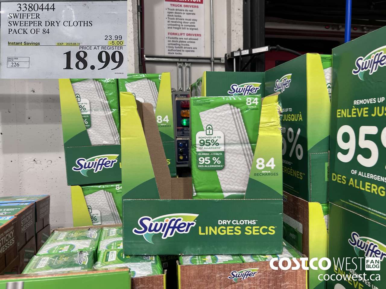 3380444 SWIFFER SWEEPER DRY CLOTHS PACK OF 84 ($5.00 INSTANT SAVINGS EXPIRES ON 2025-08-31) $18.99