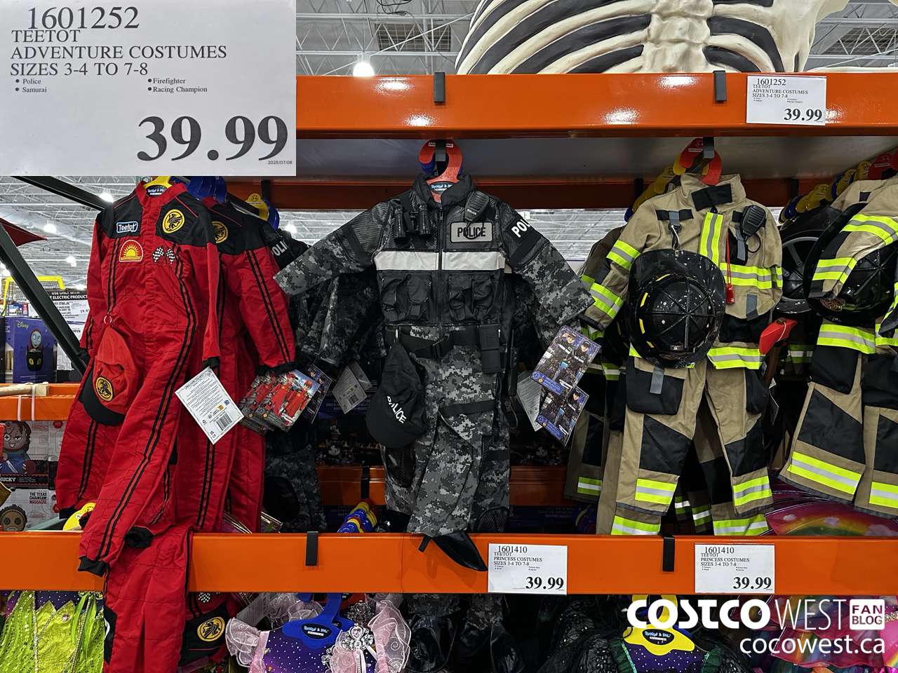 1601252 TEETOT ADVENTURE COSTUMES SIZES 3/4 TO 7/8 $39.99