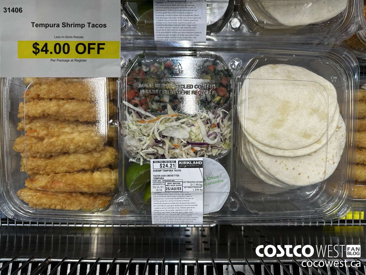 31406 TEMPURA SHRIMP TACOS ($4.00 INSTANT SAVINGS)