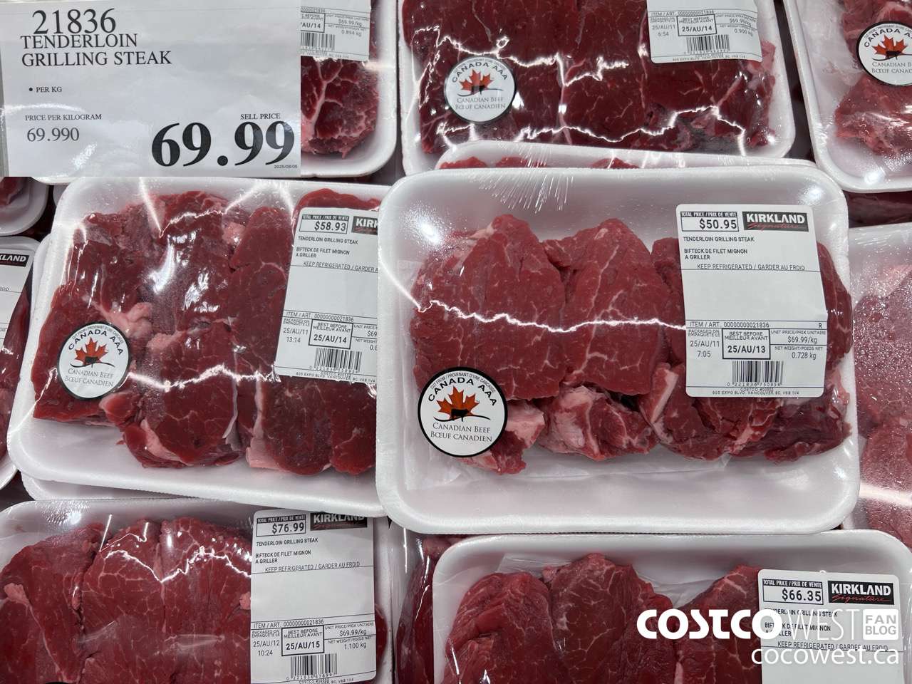 21836 TENDERLOIN GRILLING STEAK $69.99