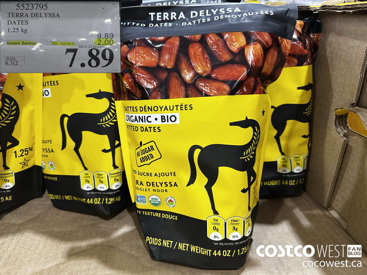 5523795 TERRA TELYSSA ORGANIC DATES 1.25KG ($2.00 INSTANT SAVINGS EXPIRES ON 2025-08-03) $7.89