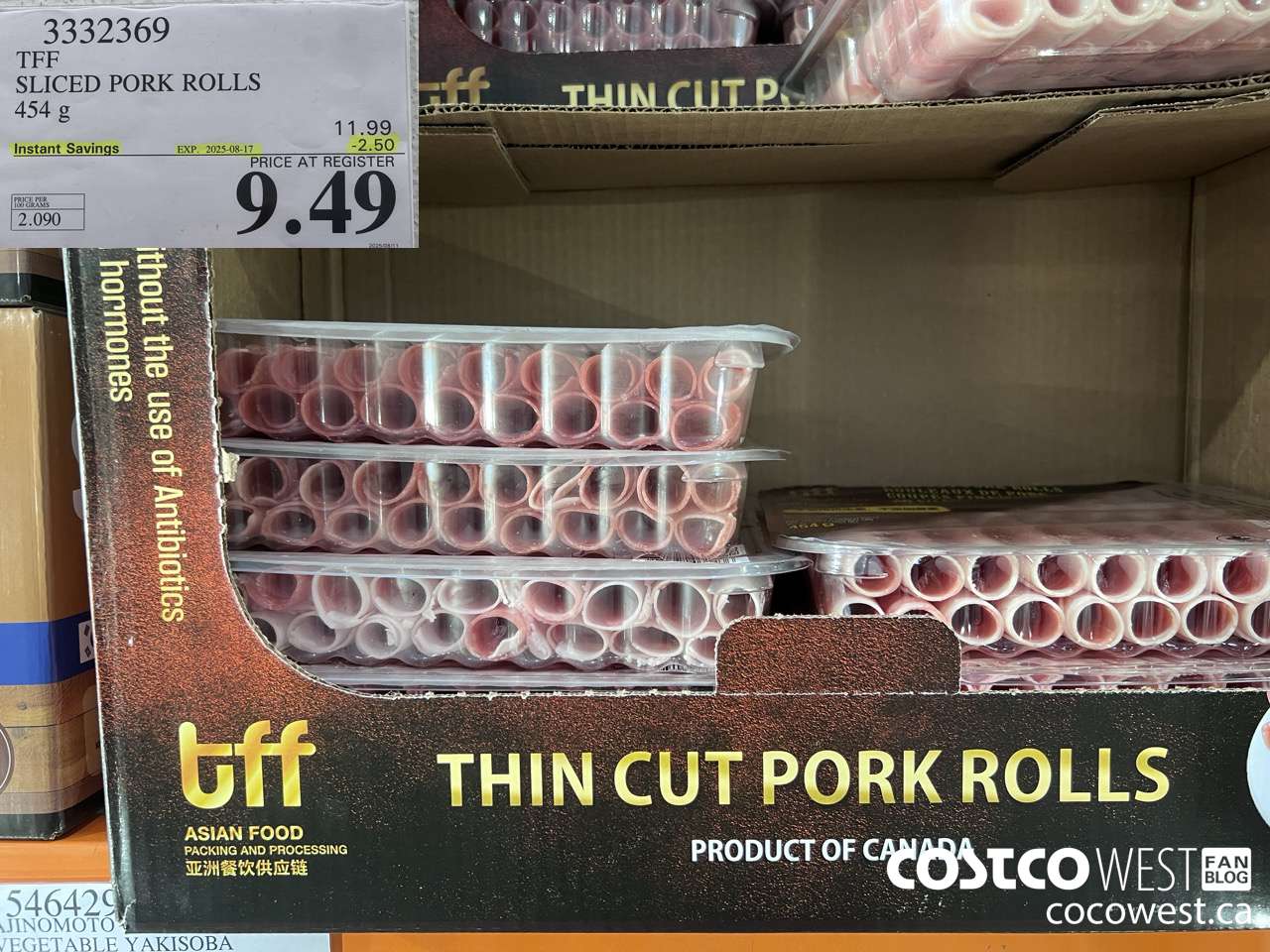 3332369 TFF SLICED PORK ROLLS 454G ($2.50 INSTANT SAVINGS EXPIRES ON 2025-08-17) $9.49