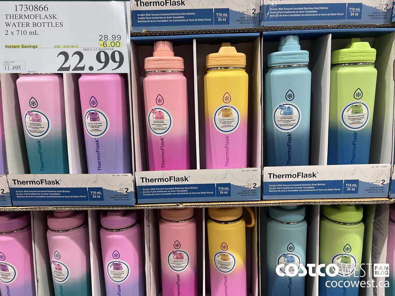 1730866 THERMOFLASK WATER BOTTLES PACK OF 2 24OZ ($6.00 INSTANT SAVINGS EXPIRES ON 2025-08-31) $22.99