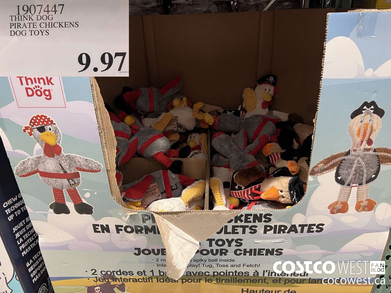 1907447 THINK DOG PIRATE CHICKENS DOG TOYS $9.97