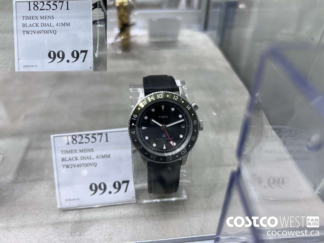 1825571 TIMEX MENS BLACK DIAL 41MM TW2V49700VQ $99.97