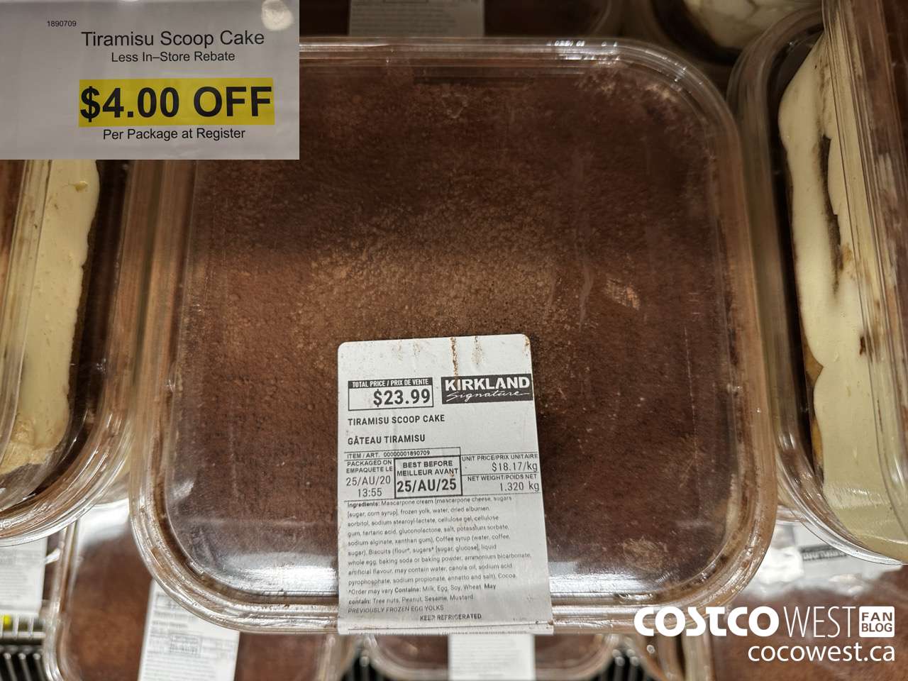 1890709 TIRAMISU SCOOP CAKE ($4.00 INSTANT SAVINGS)