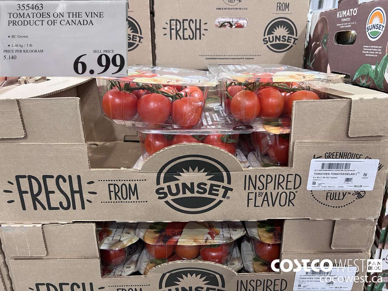355463 TOMATOES ON THE VINE PRODUCT OF CANADA $6.99