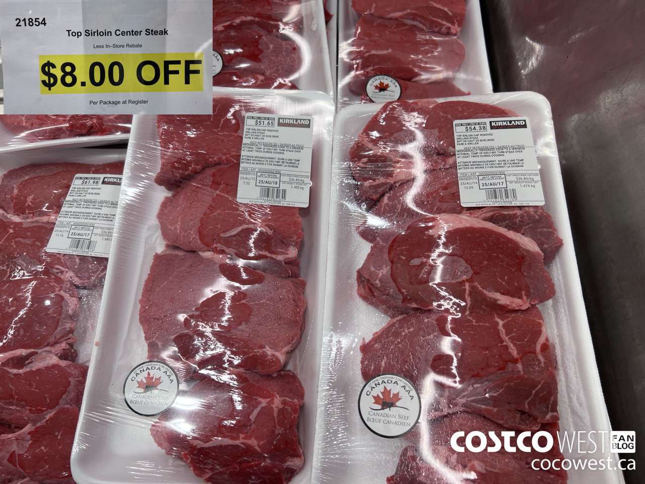 21854 TOP SIRLOIN CAP REMOVED GRILLING STEAK ($8.00 INSTANT SAVINGS)